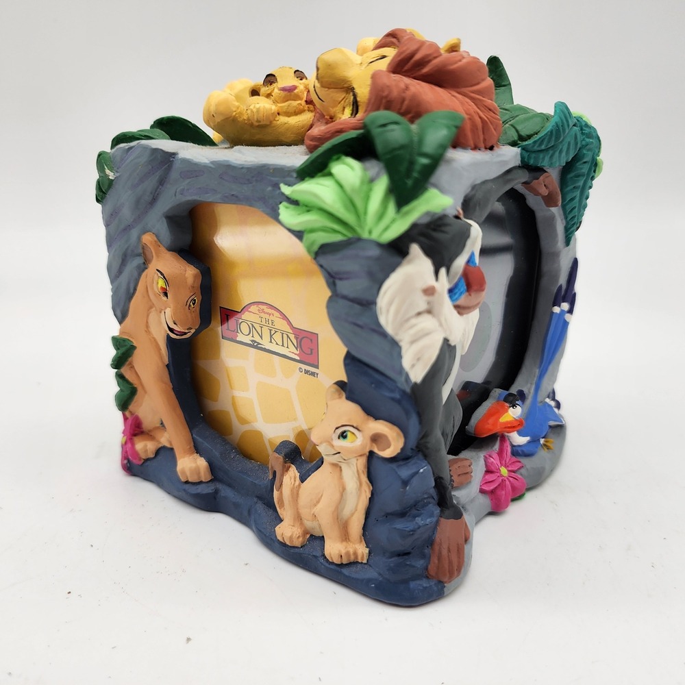 Vintage 90's Disney The Lion King 3D Cube Picture Frame Simba Mufassa Rafiki